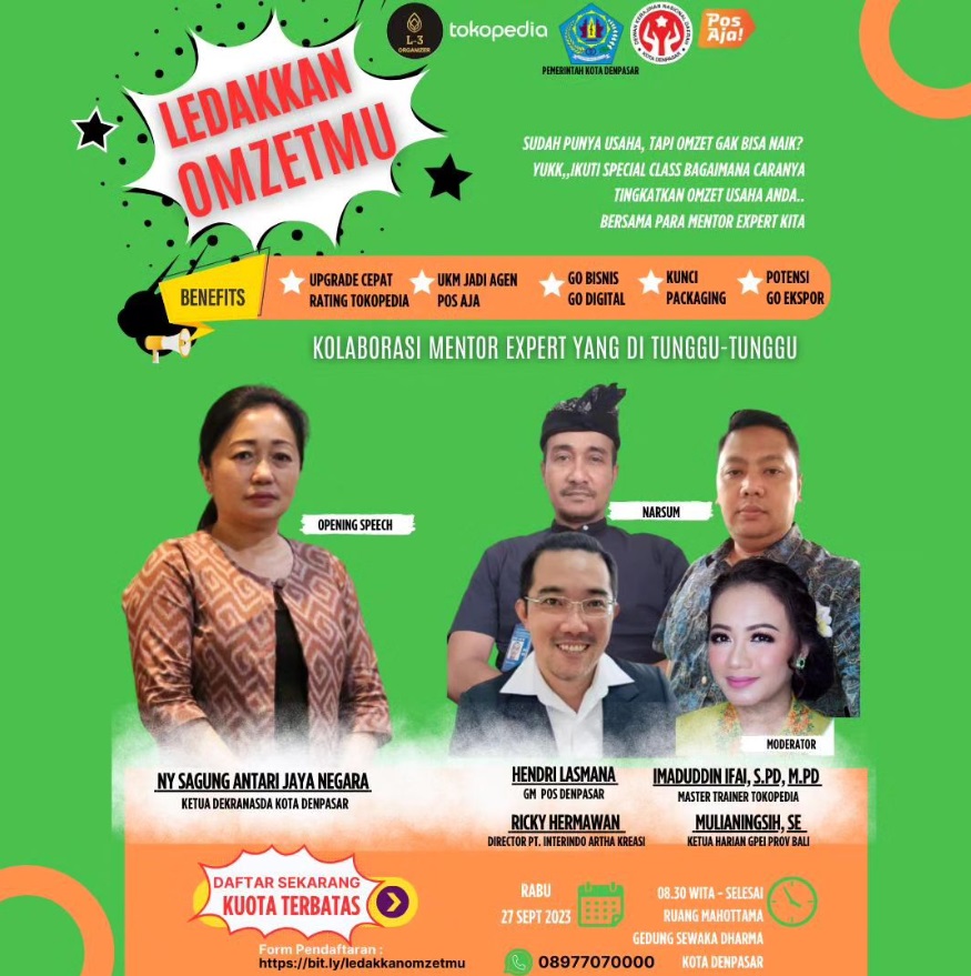 SEMINAR PENINGKATAN OMZET BERSAMA TOKOPEDIA DAN POS INDONESIA