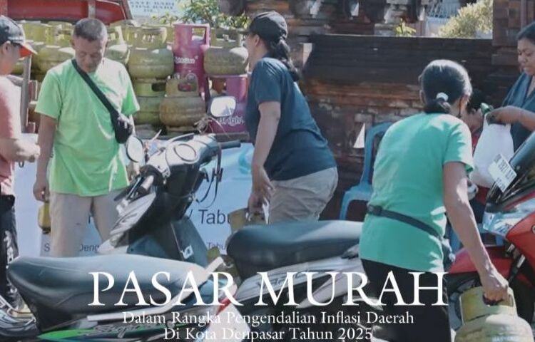 Pelaksanaan Kegiatan Pasar Murah Dalam Rangka Pengendalian Inflasi Daerah Di Kota Denpasar Yang Bertempat Di Balai Banjar Biaung, Desa Kesiman Kertalangu, Kecamatan Denpasar Timur